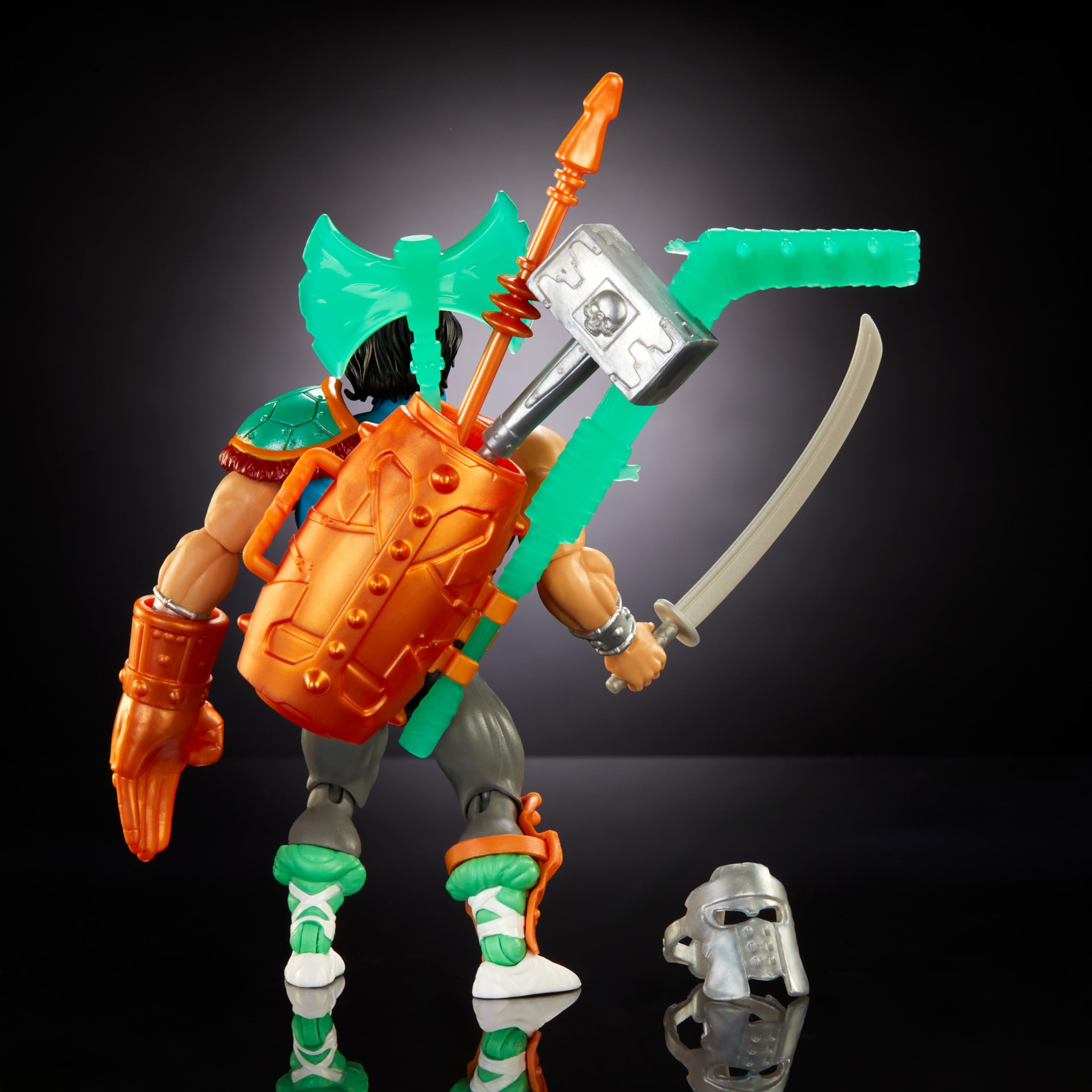 Masters of the Universe Origins Casey Jones box art evokes nostalgic TMNT energy.