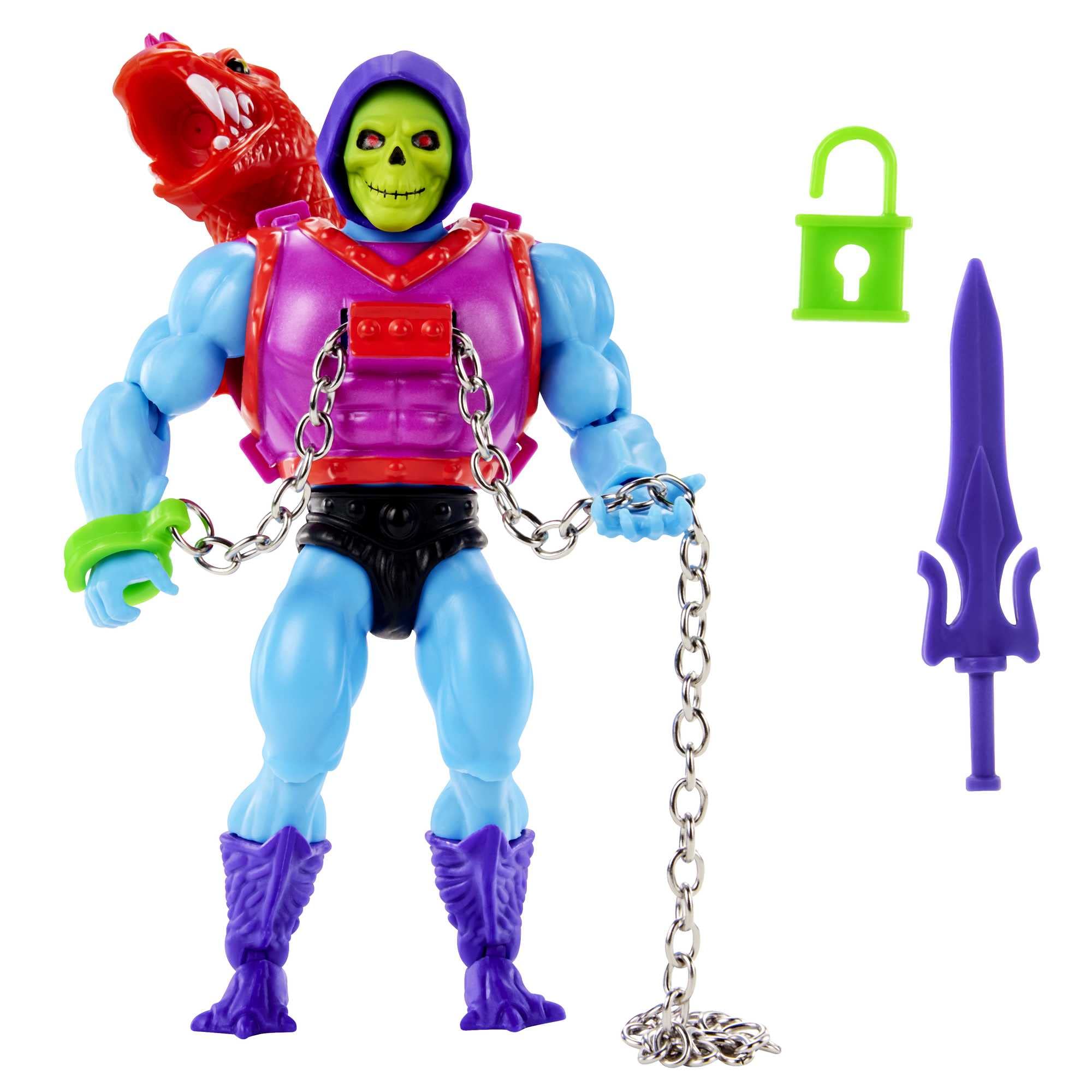 Masters of the Universe Origins Deluxe Dragon Blast Skeletor full figure ready for dynamic display poses.