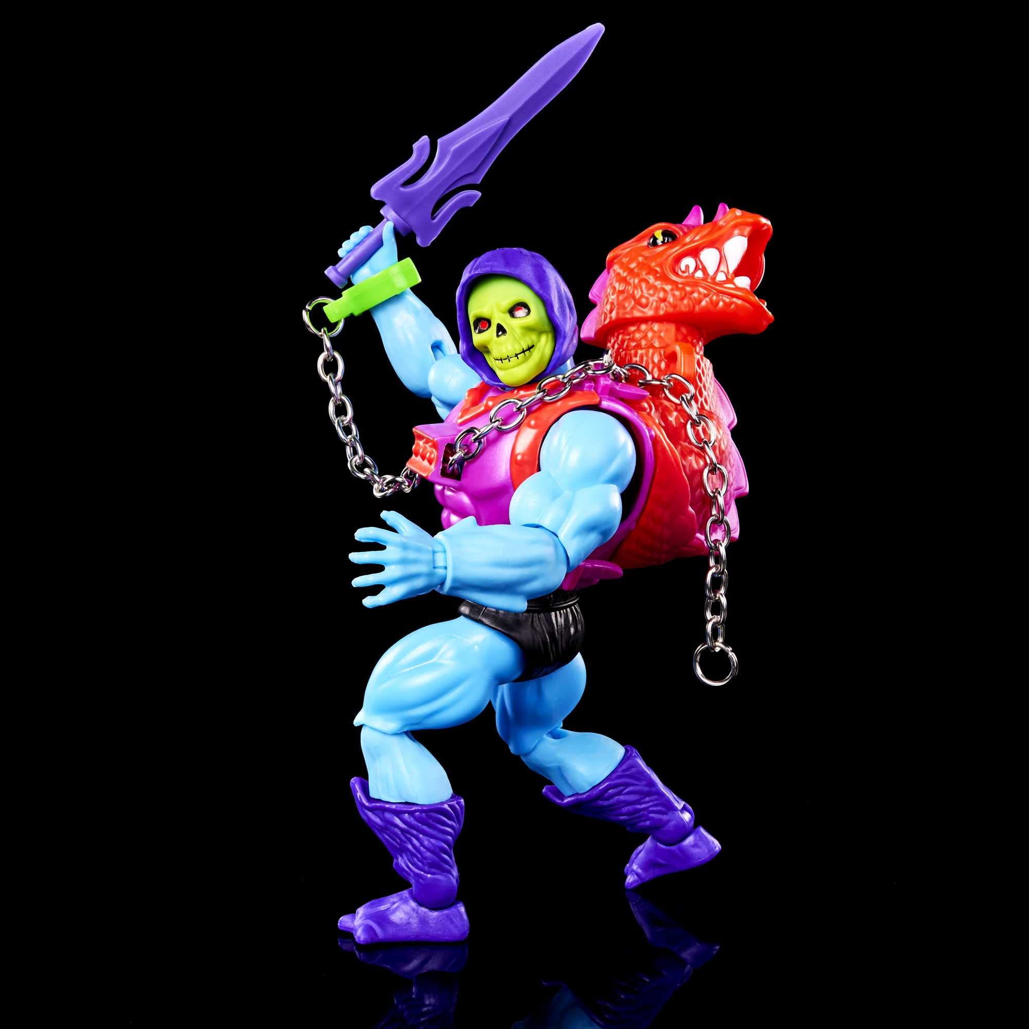 Skeletor with weapons and armor from Masters of the Universe Origins for epic setup.