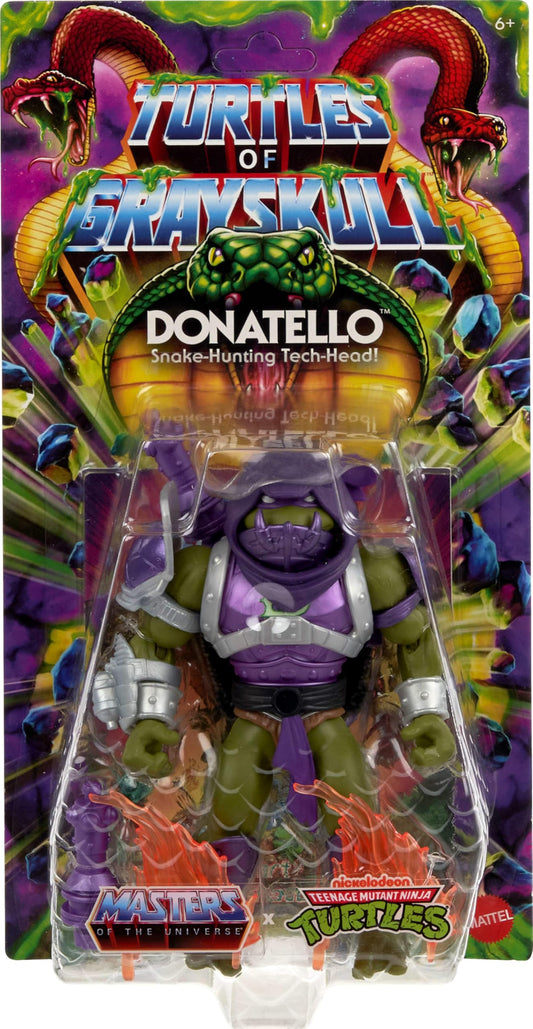 Donatello’s staff with flame caps for immersive action moments.