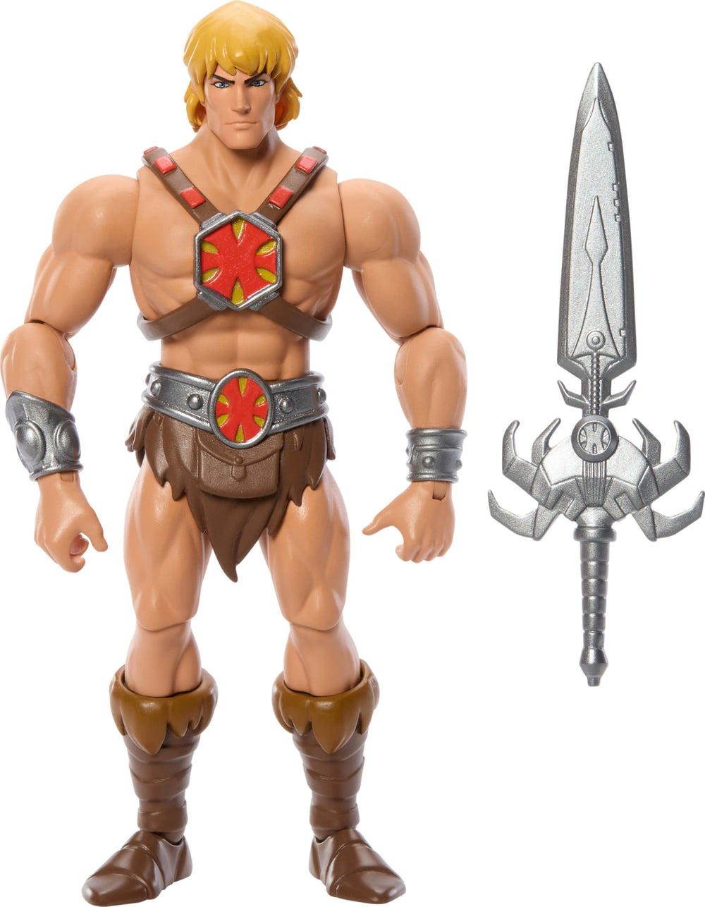 Masters of the Universe Origins He-Man figure 5.5-inch, ideal for dynamic display and play.