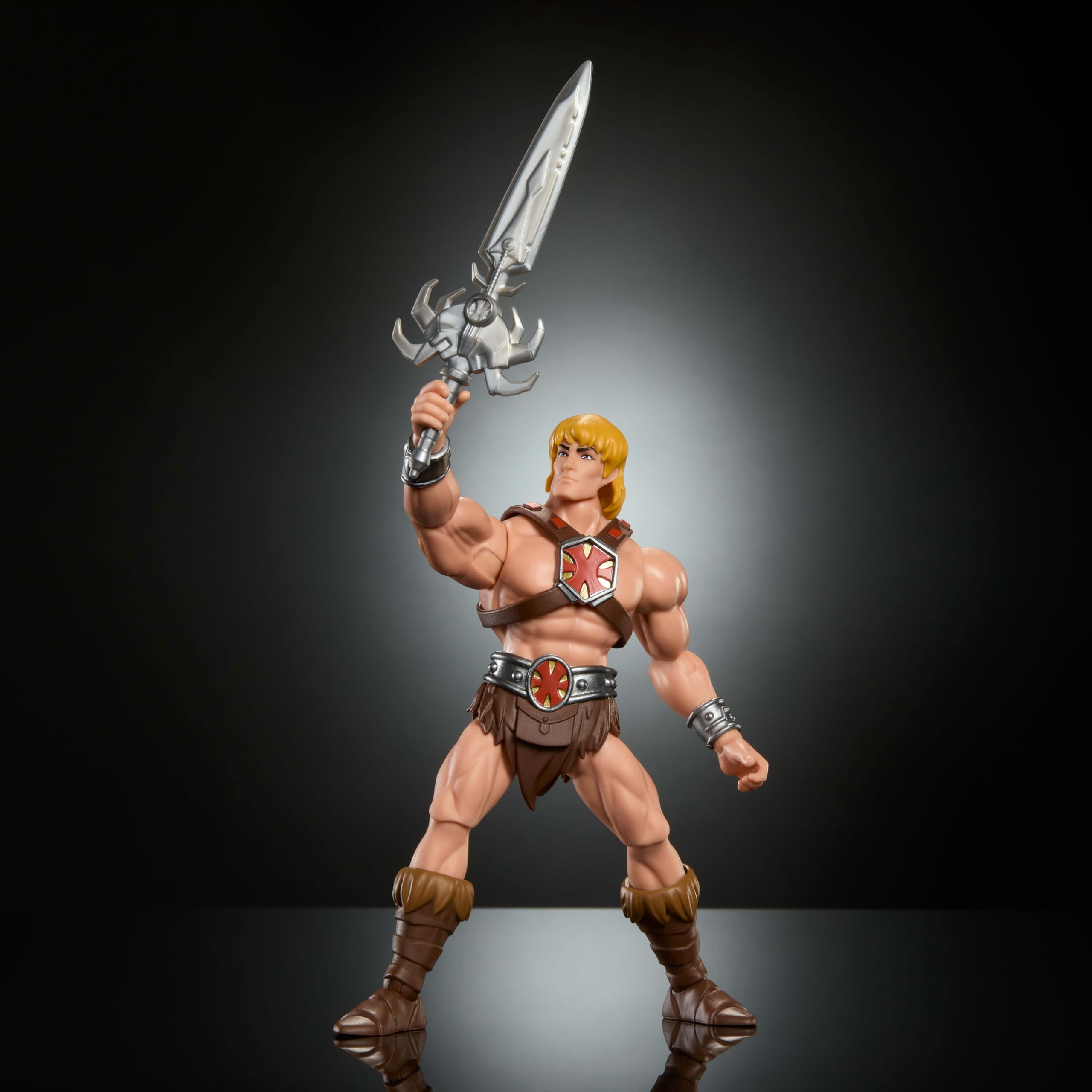 Removable harness enables customizable poses for Masters of the Universe Origins He-Man.