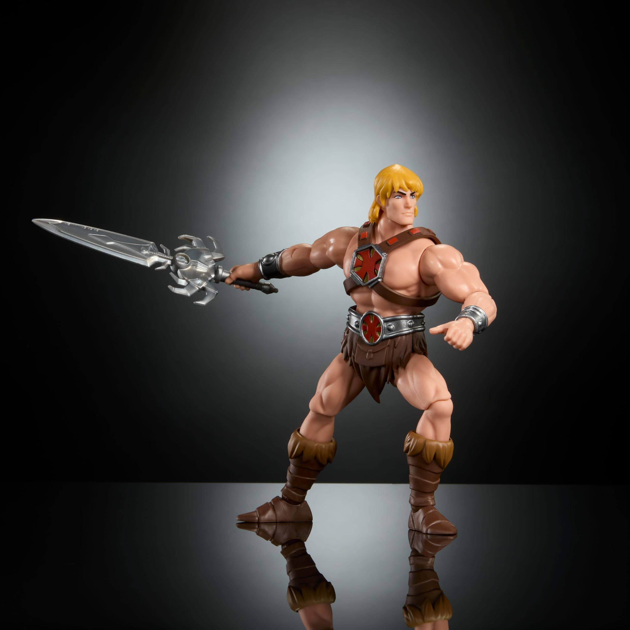 Swappable parts encourage mix-and-match setups with Masters of the Universe Origins He-Man figures.