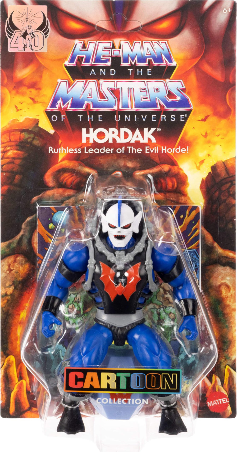 Masters of the Universe Origins Hordak side view shows removable harness for posing options