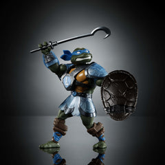 Masters of the Universe Origins Leonardo blue eye mask turned full-head bandana for crossover flair.