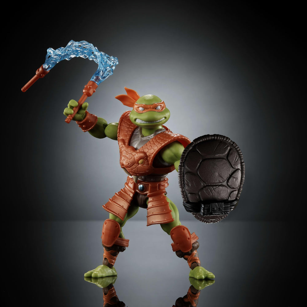 Connectable energy net nunchuks enable action-packed reptile battles.