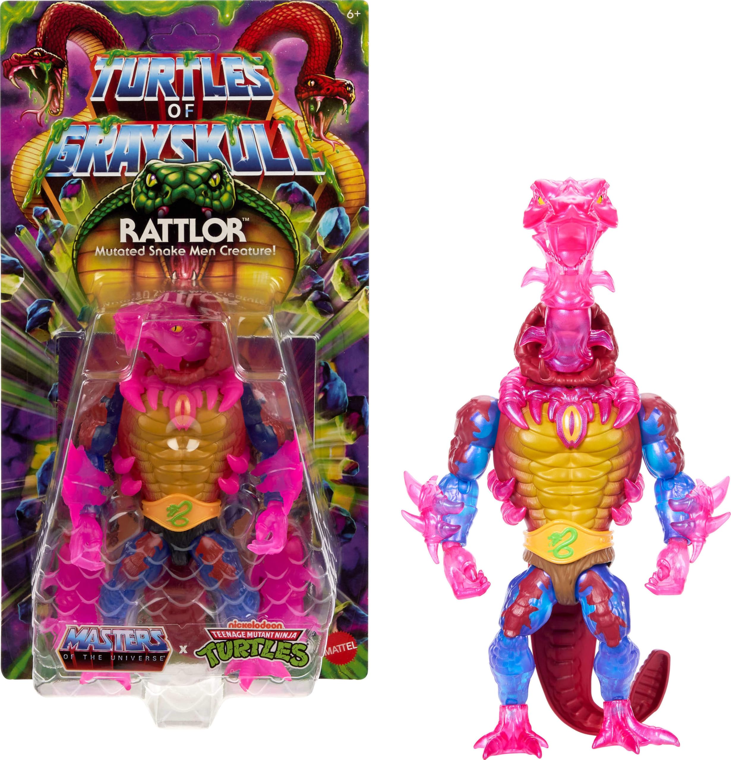 Masters of the Universe Origins Rattlor front view for display and collection