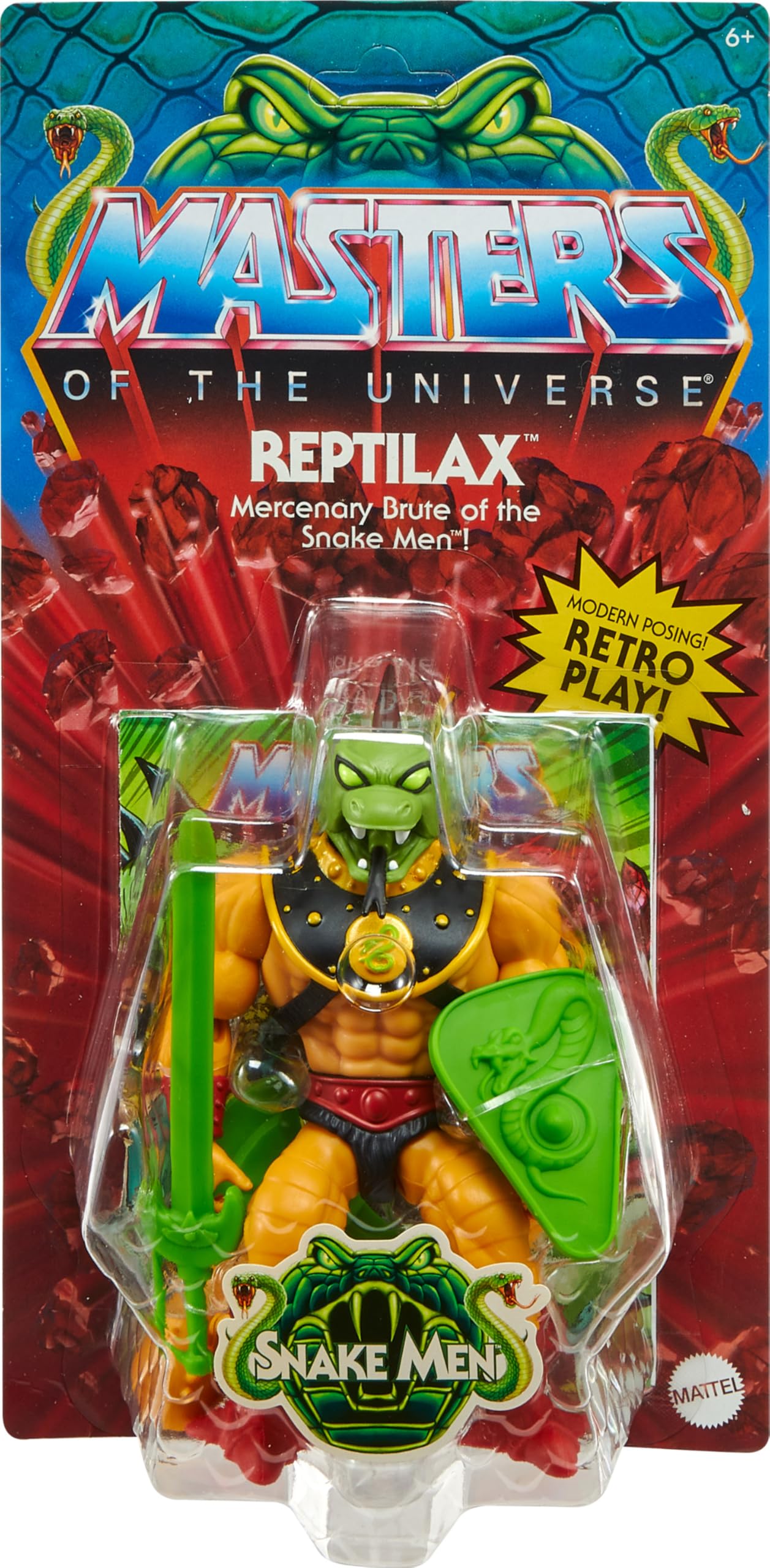 Reptilax serpent-tail highlight enhances dramatic action poses for imaginative play
