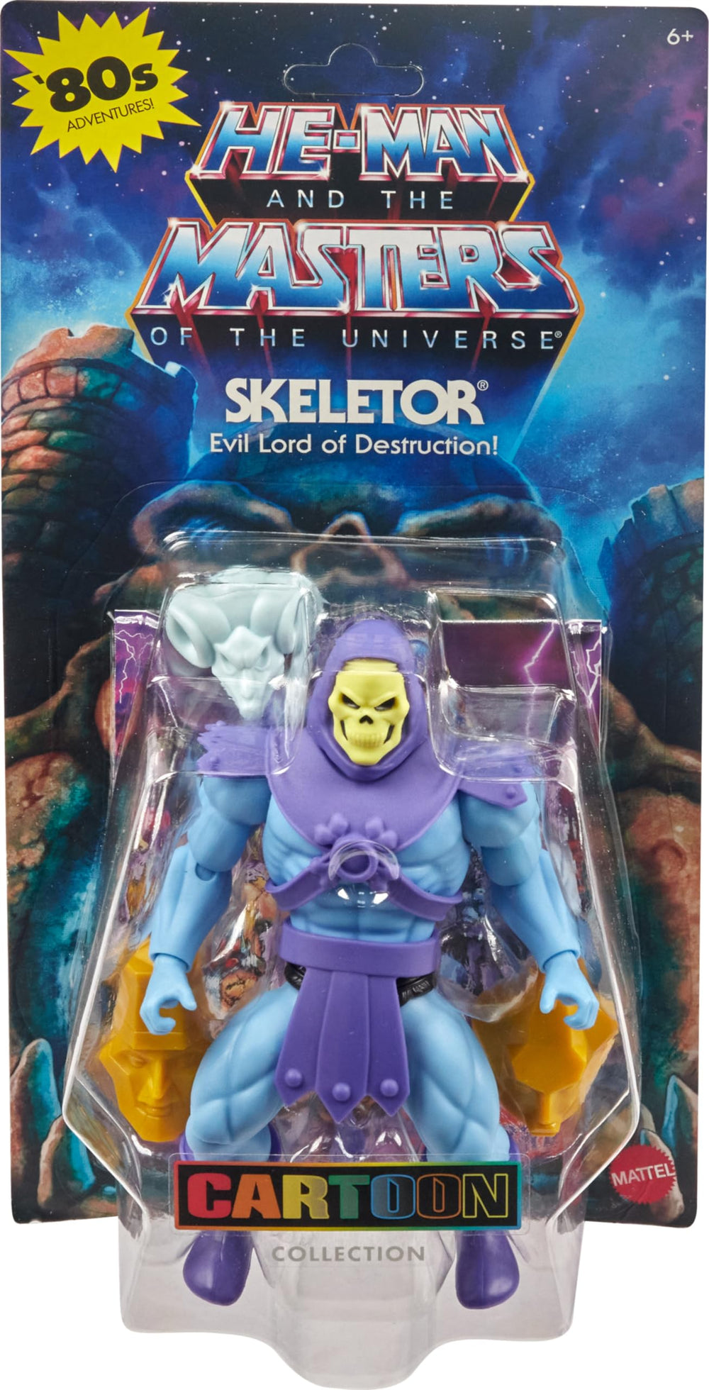 Skeletor removable chest harness and skirt armor for customizable display