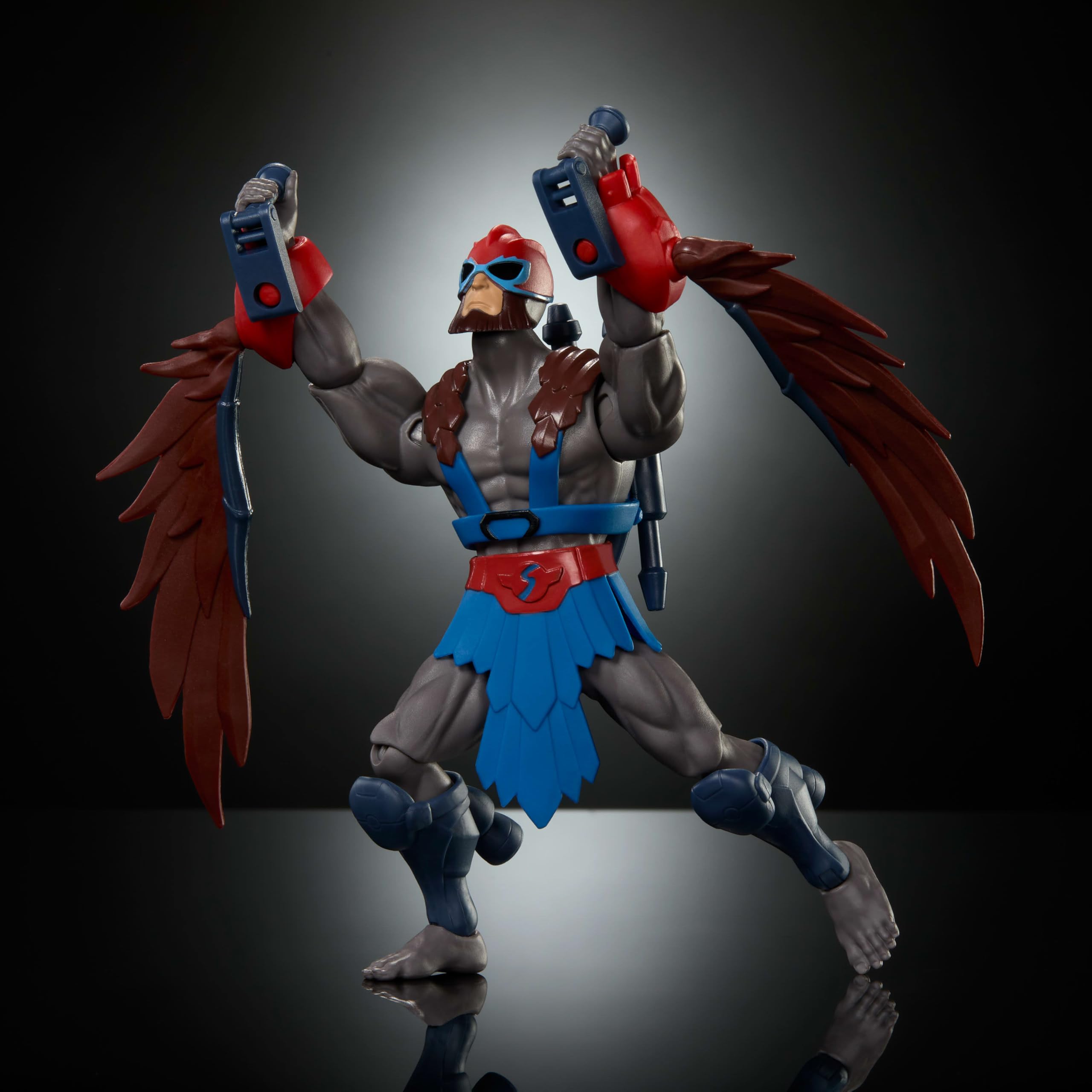 Masters of the Universe Origins Stratos 5.5 inch figure with authentic deco and scale.