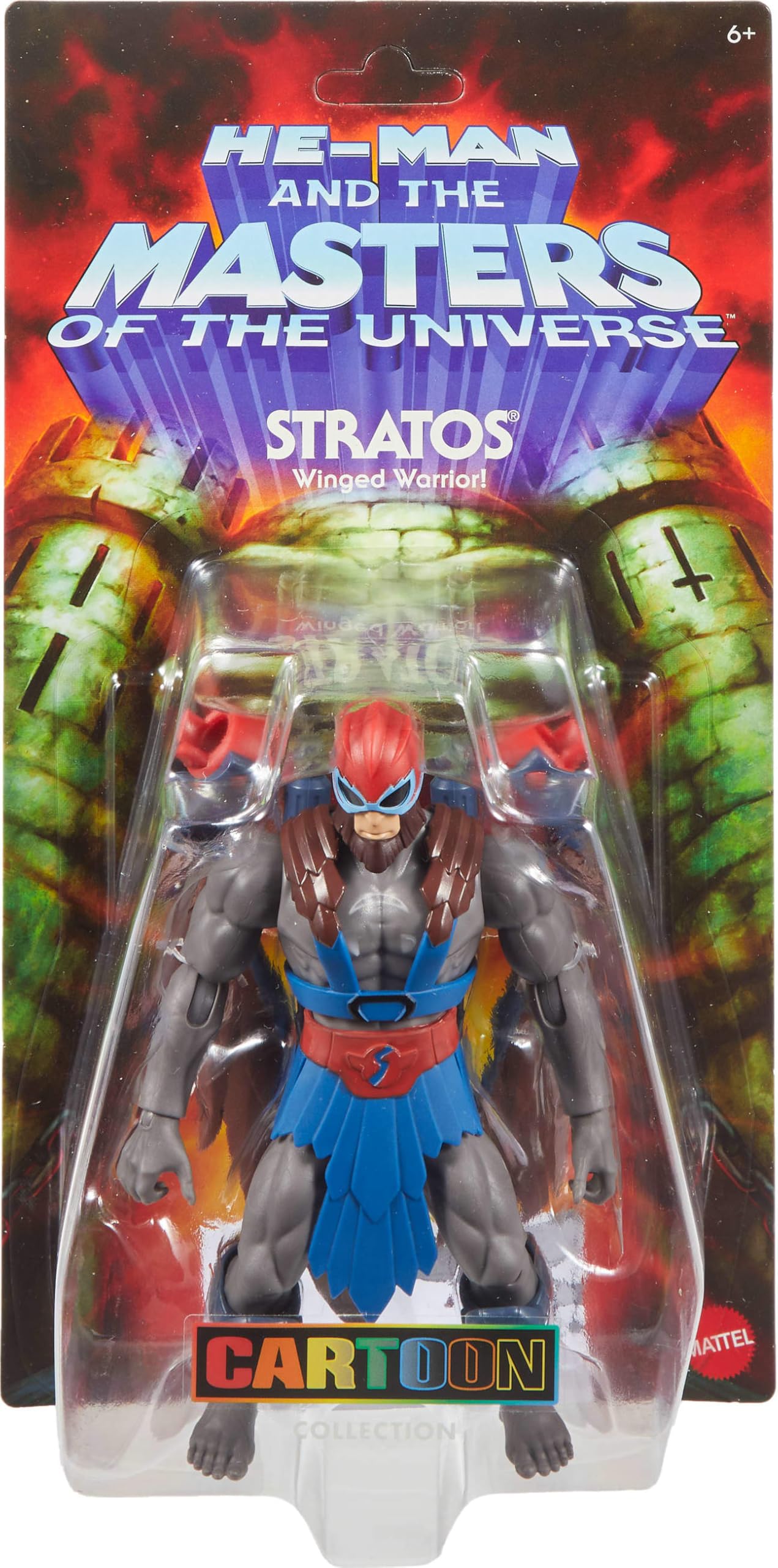 Masters of the Universe Origins Stratos in a dynamic pose highlighting articulation.