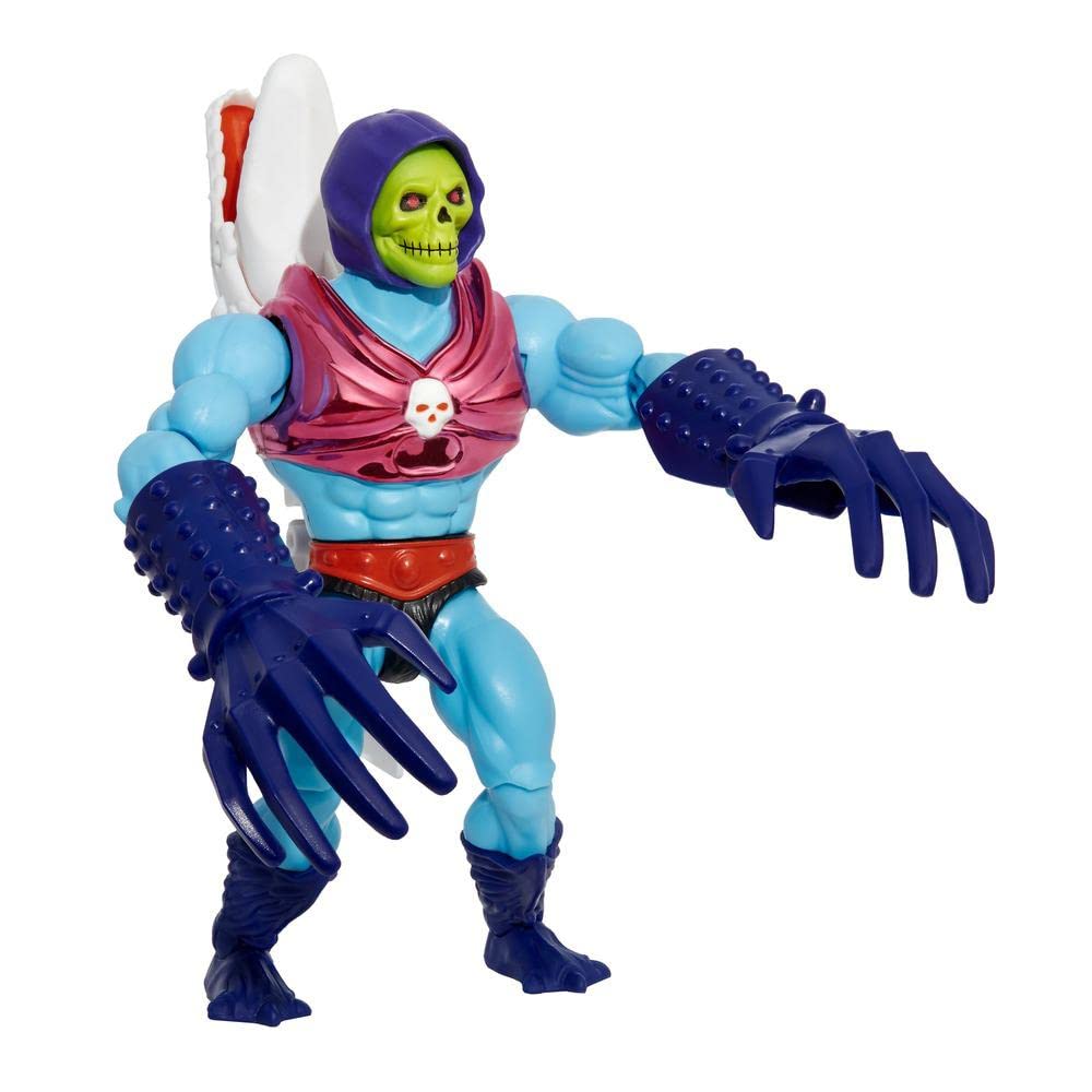 Masters of the Universe Origins Terror Claws Skeletor head swap for varied display poses.