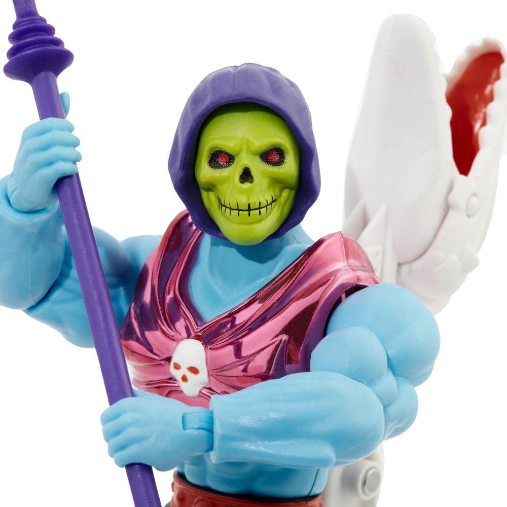 Masters of the Universe Origins Terror Claws Skeletor mini-comic in retro packaging enhances nostalgia.