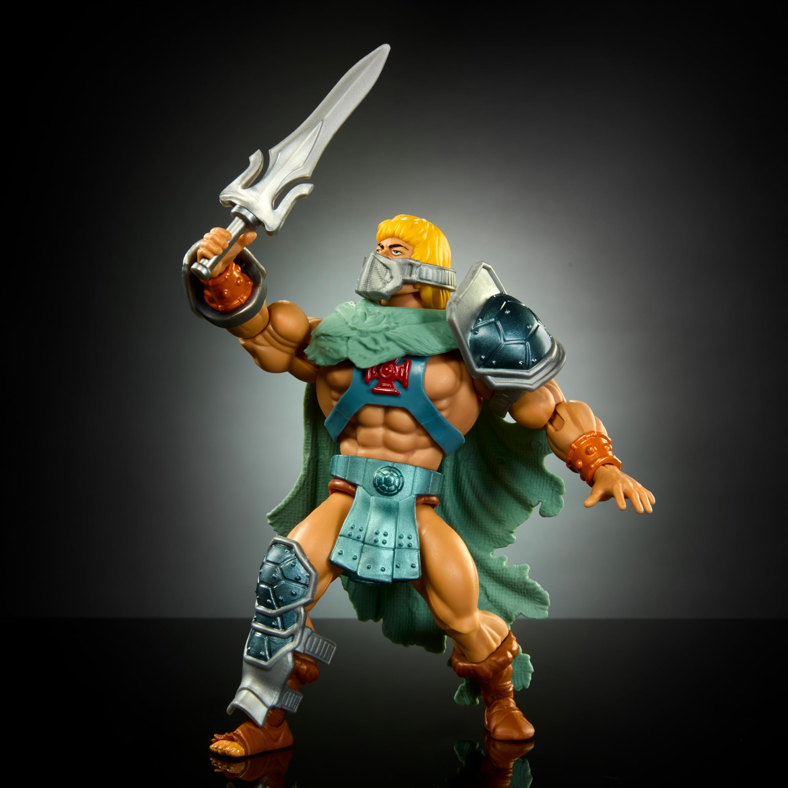 Masters of the Universe Origins He-Man Stealth Ninja sword storage within the shroud.