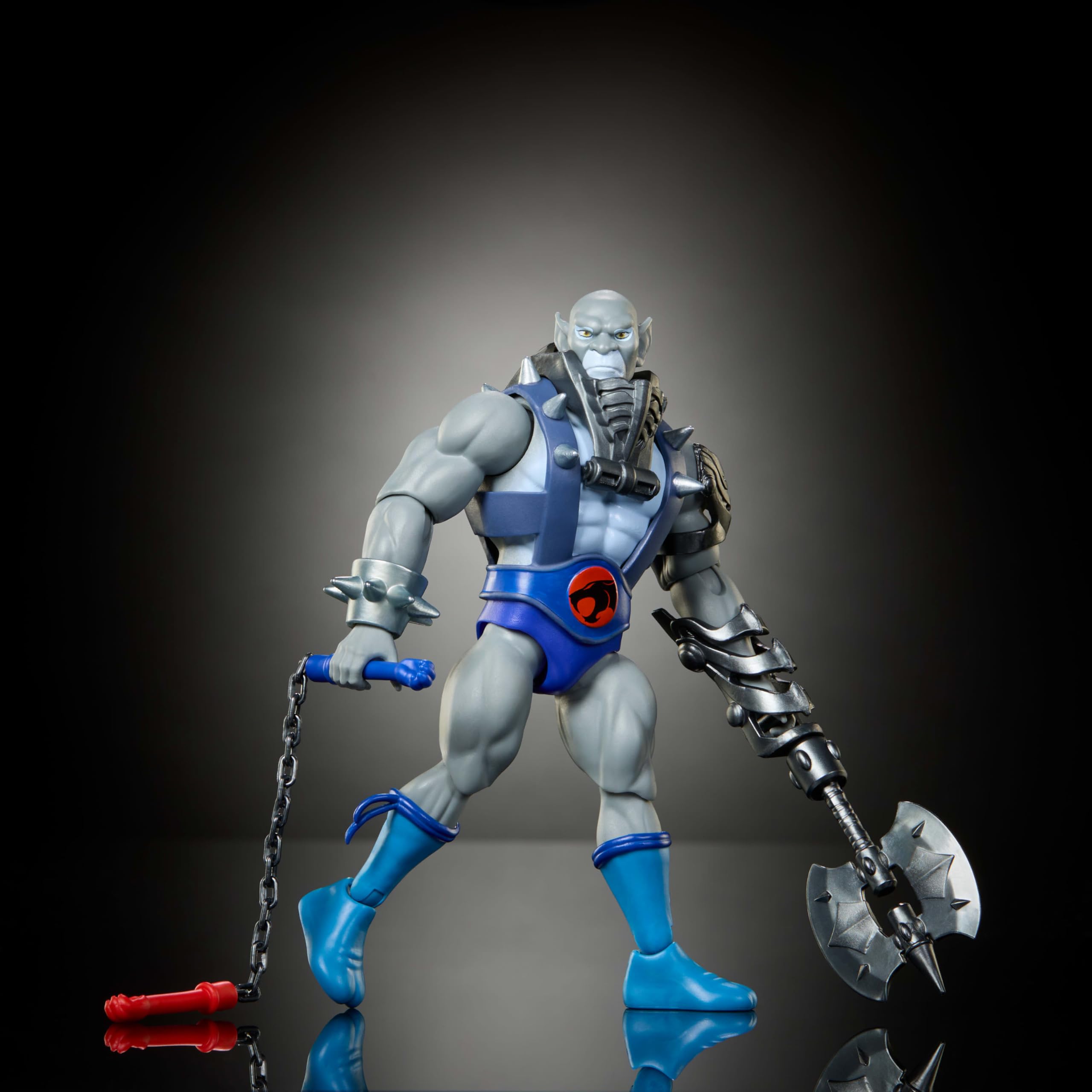 Detail-first armor styling echoes 1980s ThunderCats aesthetics.
