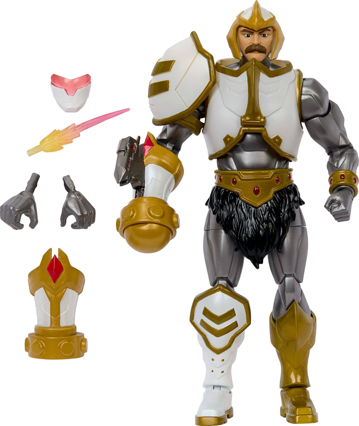 Masters of the Universe Man-Of-War Duncan in battle suit for display and collection.