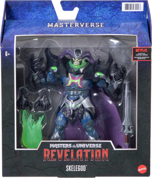 Skelegod action figure in dynamic side pose for versatile display.
