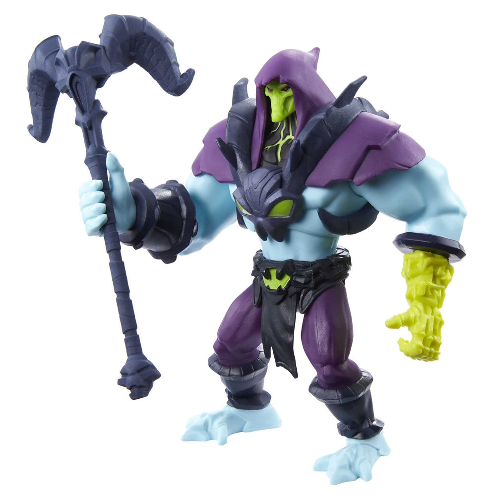 Masters of the Universe Skeletor attack move features spring-loaded action for battles.