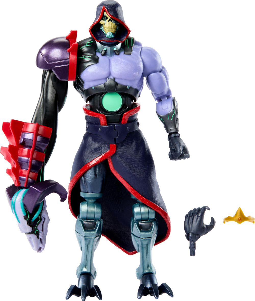 Masters of the Universe Skeletor Deluxe figure, front view, ideal for display-ready Masterverse collections.