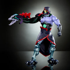 Masters of the Universe Skeletor Deluxe, window box packaging enhances shelf display and gifting appeal.