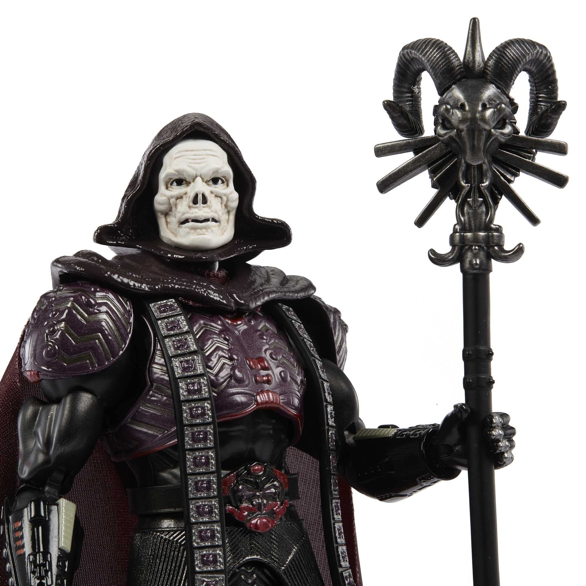 Skeletor Masterverse articulation enables dynamic poses for action enthusiasts.