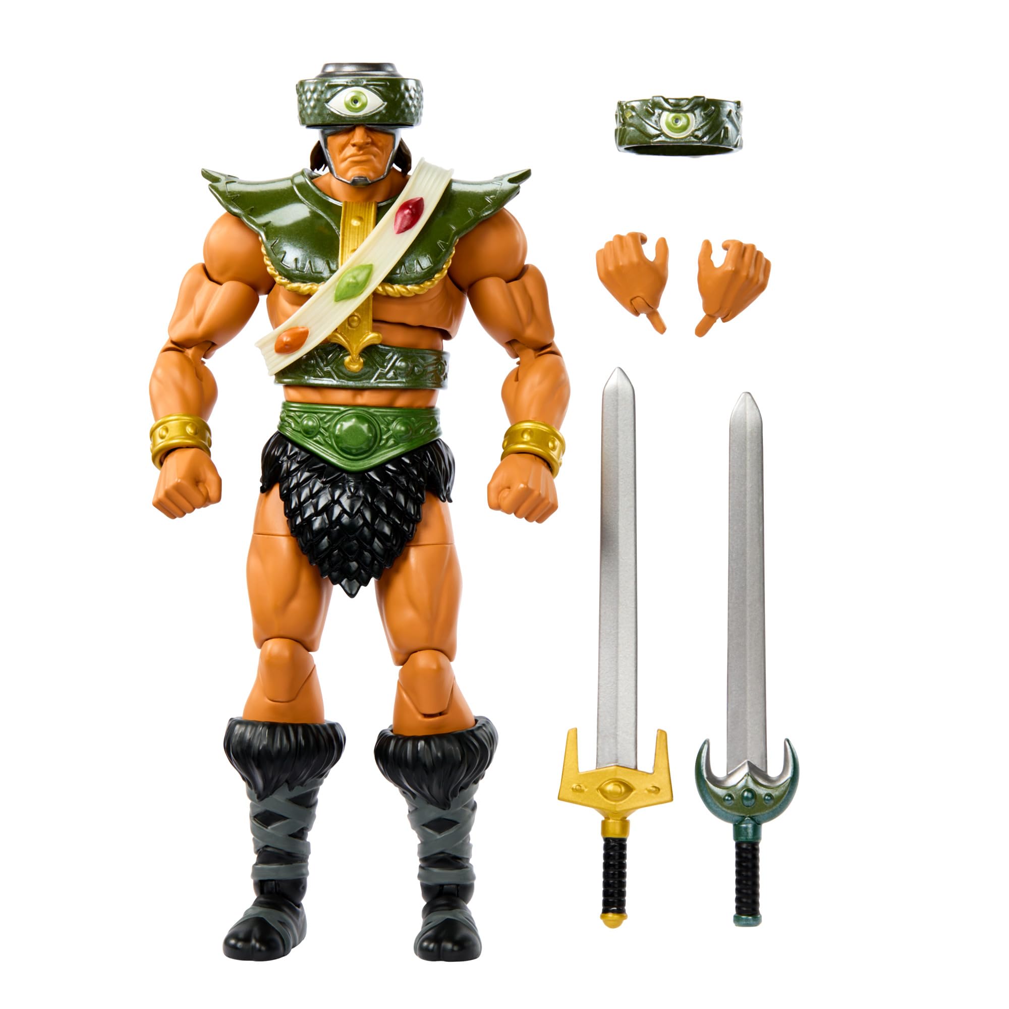Masters of the Universe Tri-Klops Deluxe figure, front view, ideal for display.