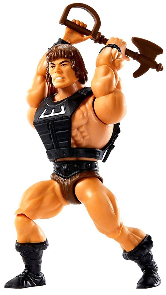 Masters of the Universe Wun-Dar figure with armor and weapons, ideal for display.