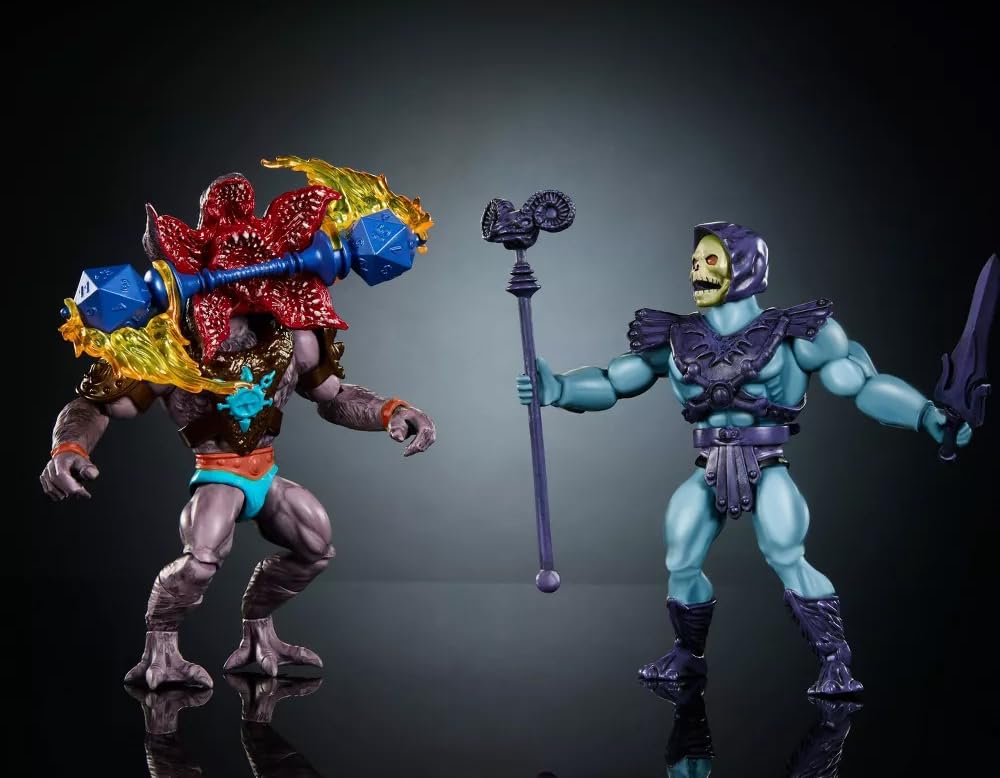 Masters of the Universe X Stranger Things display-ready set complements shelf layouts