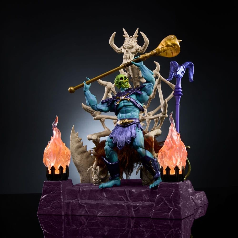 Masters of the Universe Masterverse packaging converts to extended throne platform