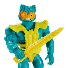 Mer-Man 5.5 in figure in action pose highlighting flexible articulation for battle display
