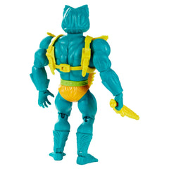 Retro packaging of Mer-Man figure honoring MOTU heritage