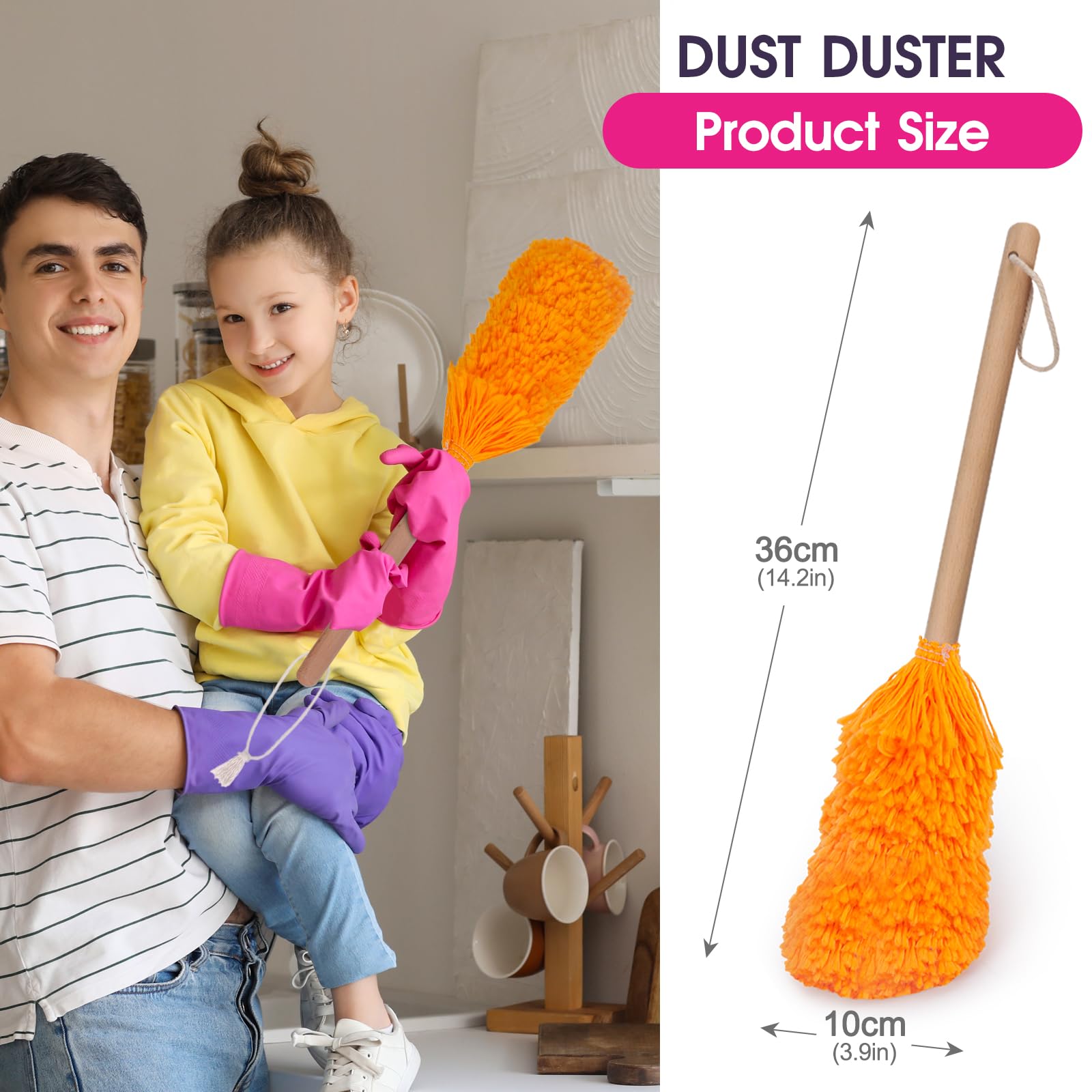 Masthome rag improves wipe-and-clean pretend tasks in kid-sized accessories.