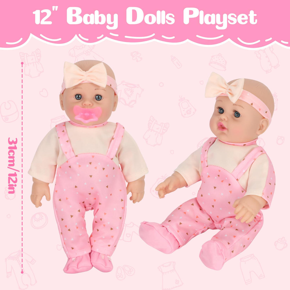 Mastom doll outfits: four stylish, mix-and-match sets for creative dressing.