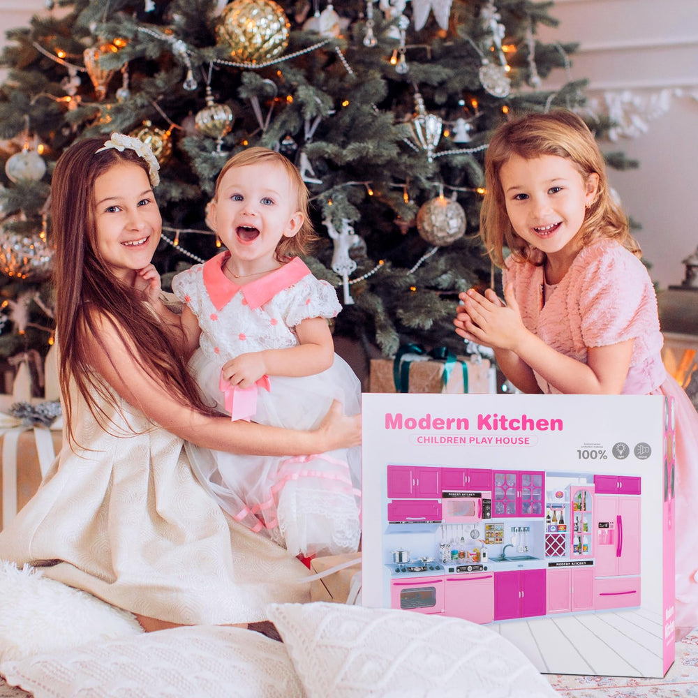 Mastom kitchen playset dolls scene invites social pretend cooking.