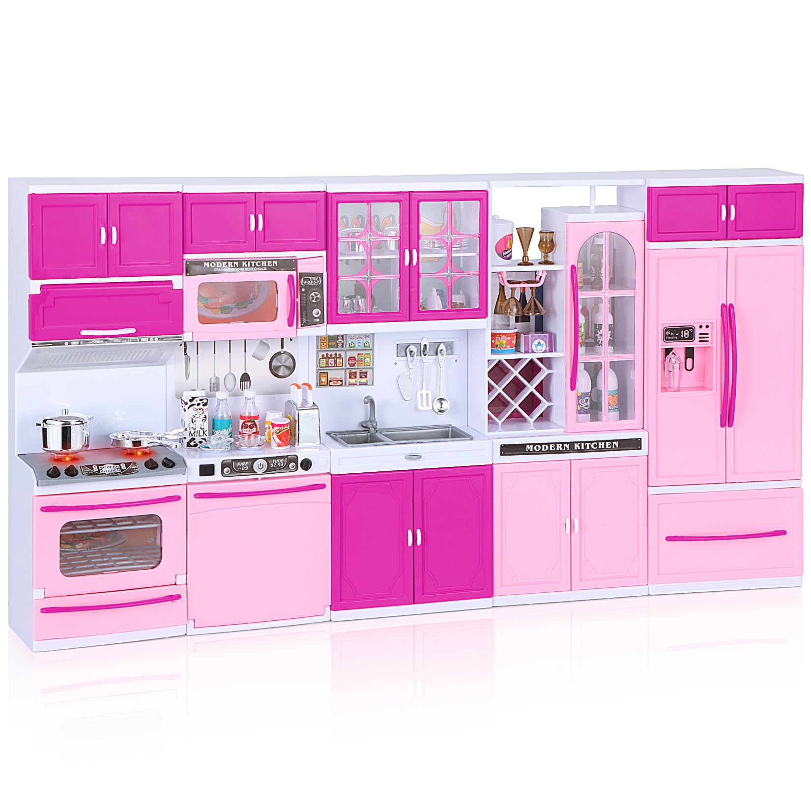 Mastom kitchen playset stove with lights for realistic pretend cooking.