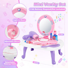Mastom toy hair dryer and three combs set for easy styling playtime.
