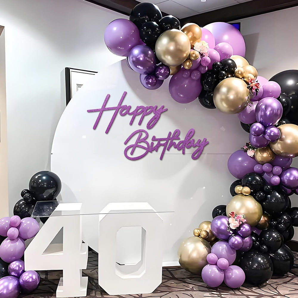 MASTRON easy-install birthday sign with dot glue for quick setup
