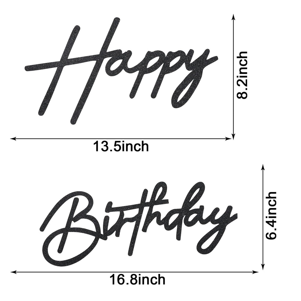 MASTRON Happy Birthday letters in black felt for stylish wall decor