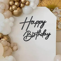MASTRON glitter black Happy Birthday arch sign for chic backdrops