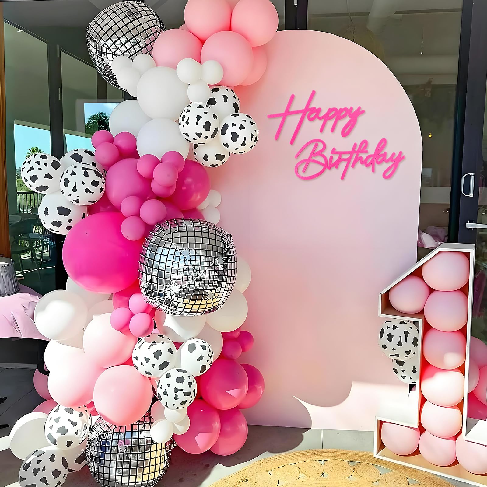 MASTRON black felt letters backdrop creates chic party decor