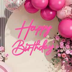MASTRON hot pink felt letters backdrop for stylish birthday photos