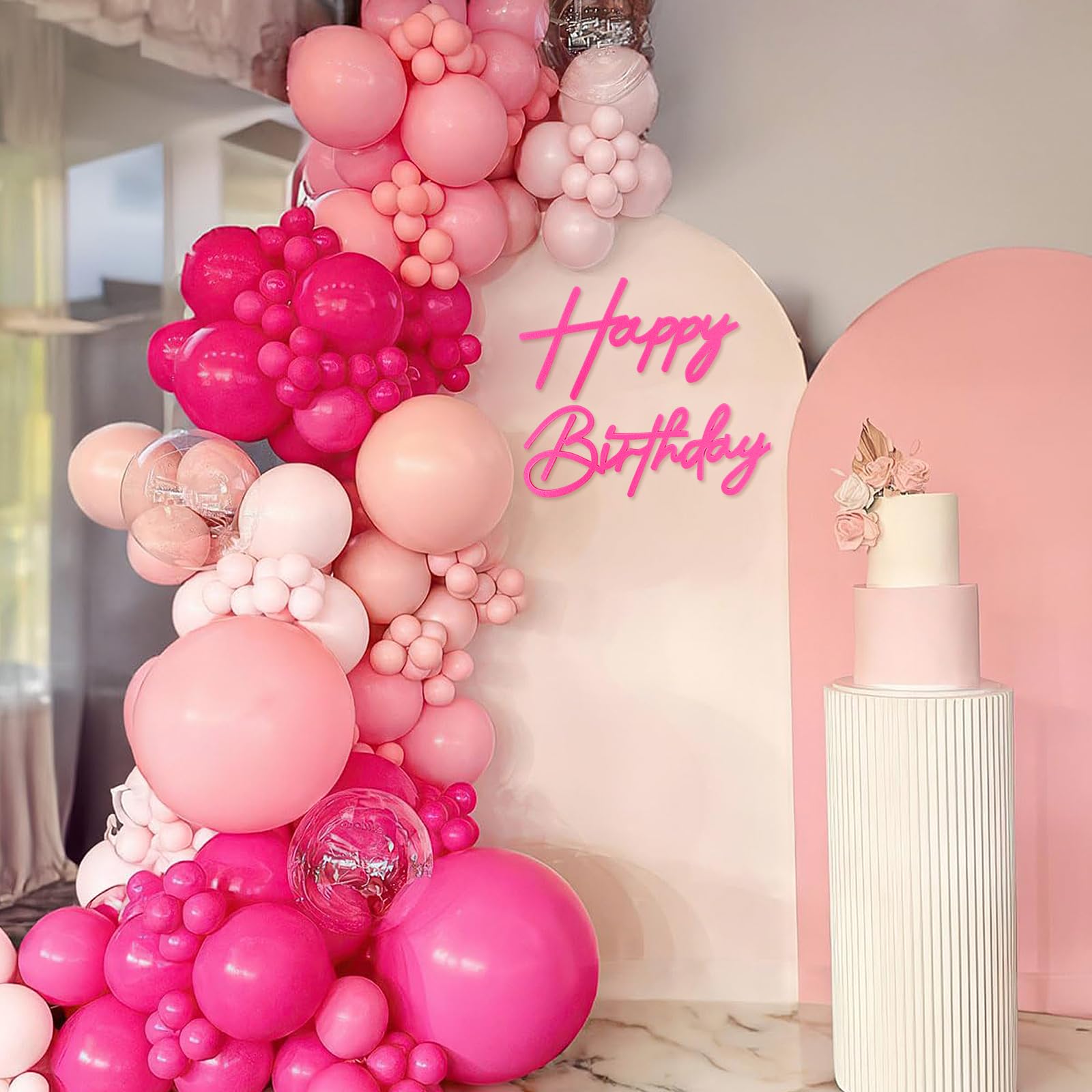MASTRON pink felt letters backdrop suits festive nursery or first birthdays