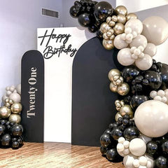 MASTRON party photo backdrop featuring the sign