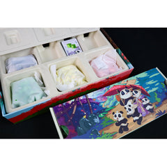 Matagot Takenoko game components arranged for a family-friendly play session.