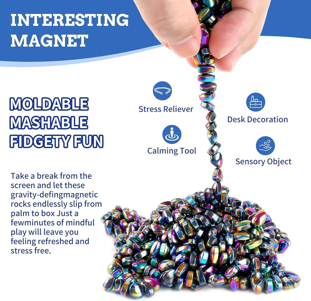Matassari magnetic balls rolling on the desk for stress relief