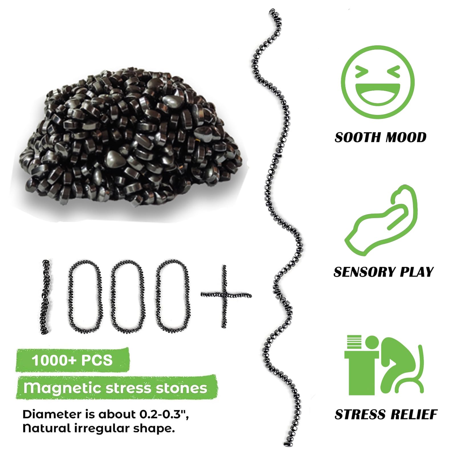Matassari metal tin stores 550 ferrite stones in order.