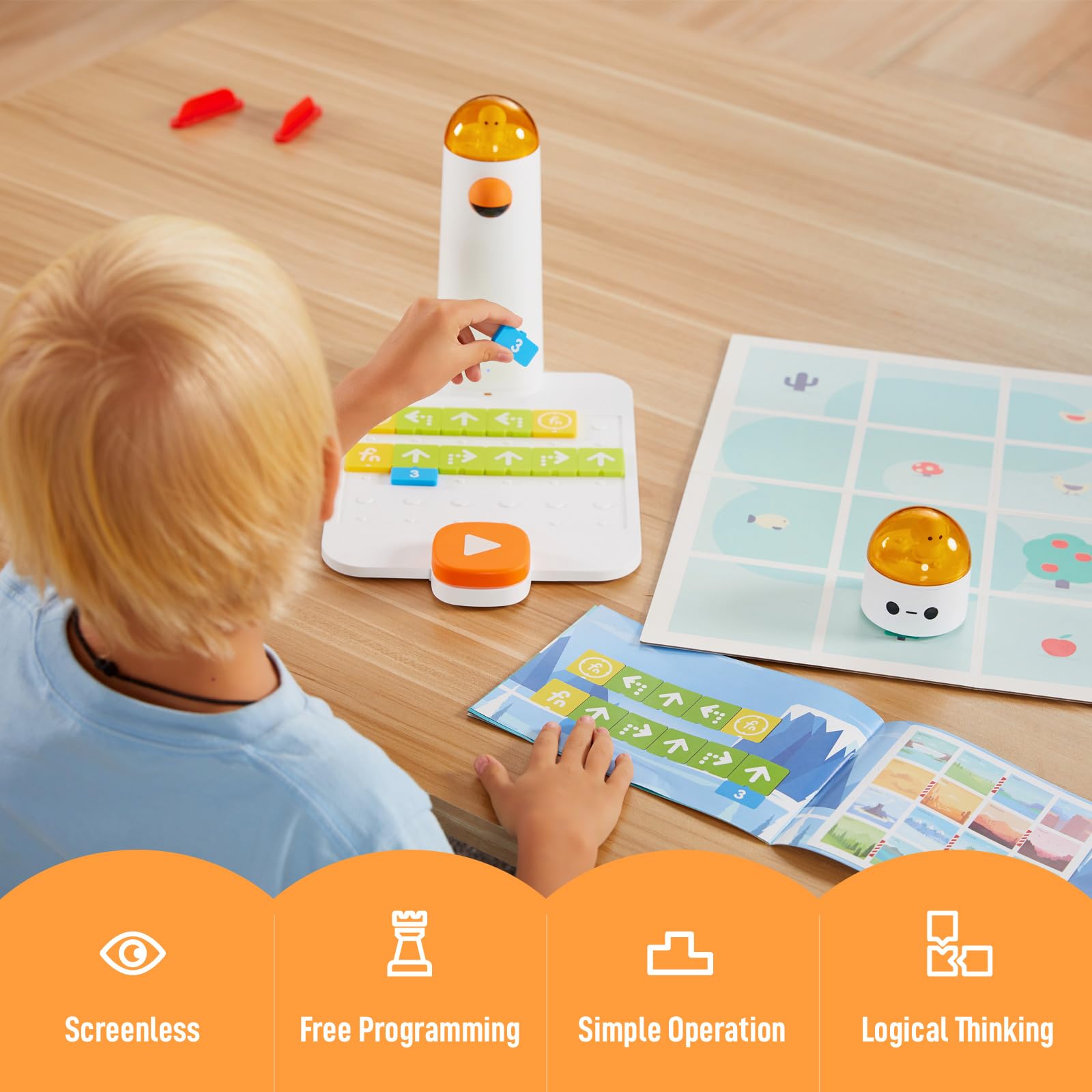 Matatabot command tower with camera enables visual recognition guiding coding actions.