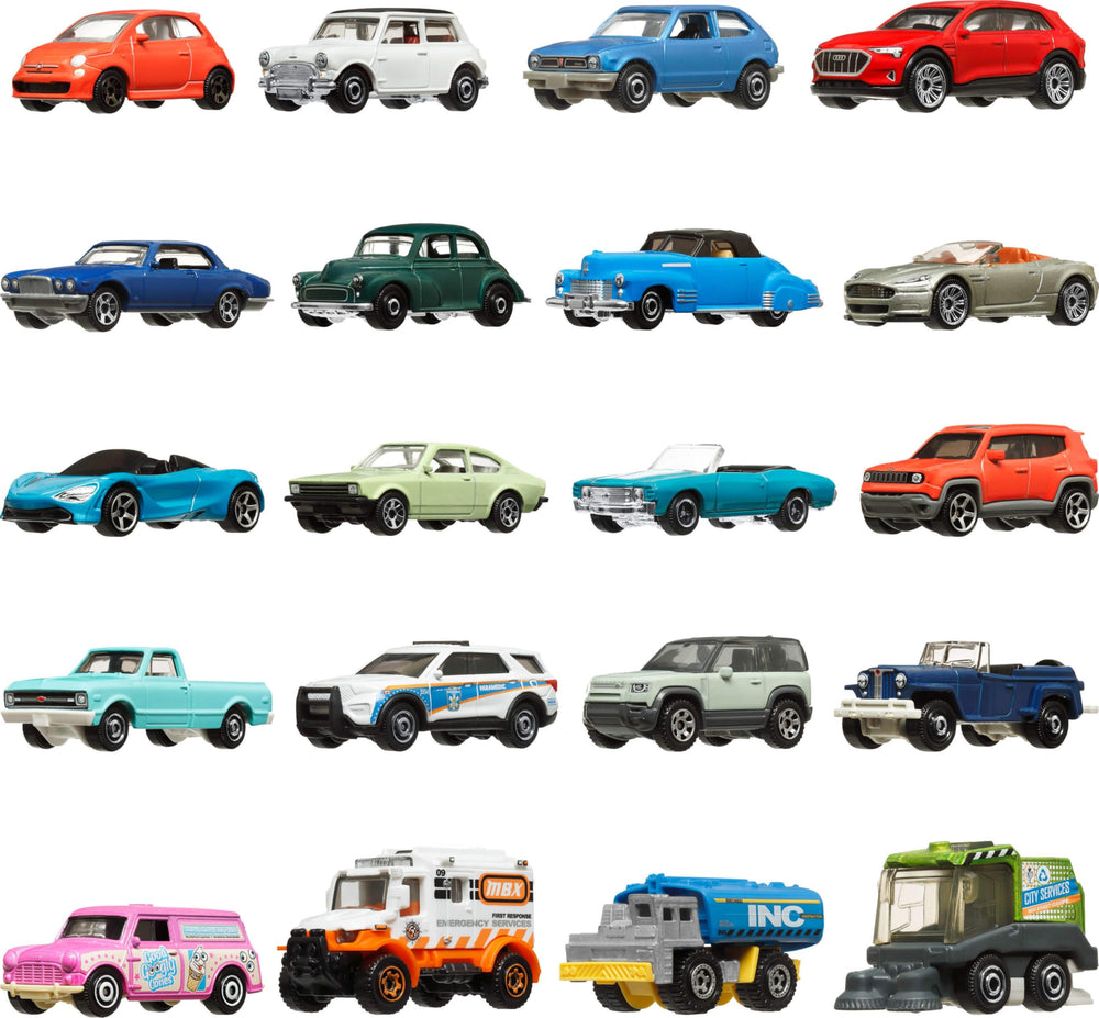 Matchbox 164-scale detail and rolling wheels enhance realism.