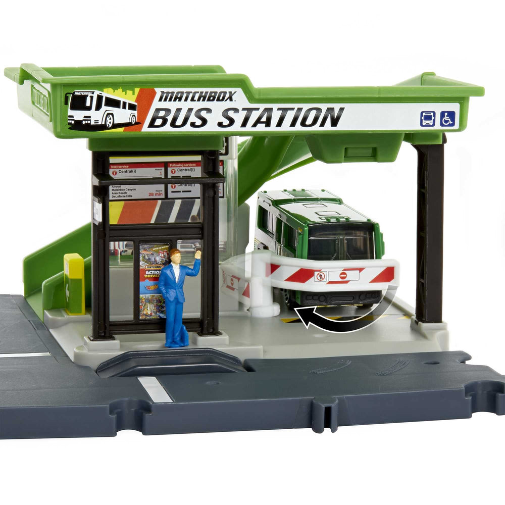 Matchbox action drivers station detail enhances storytelling and role play.