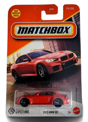 Matchbox BMW M2 red die-cast, 1:64 scale for display and collection.